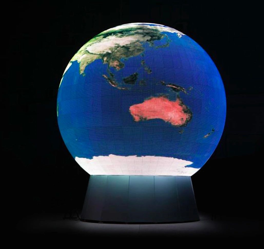 Earthsphere LED globe detail