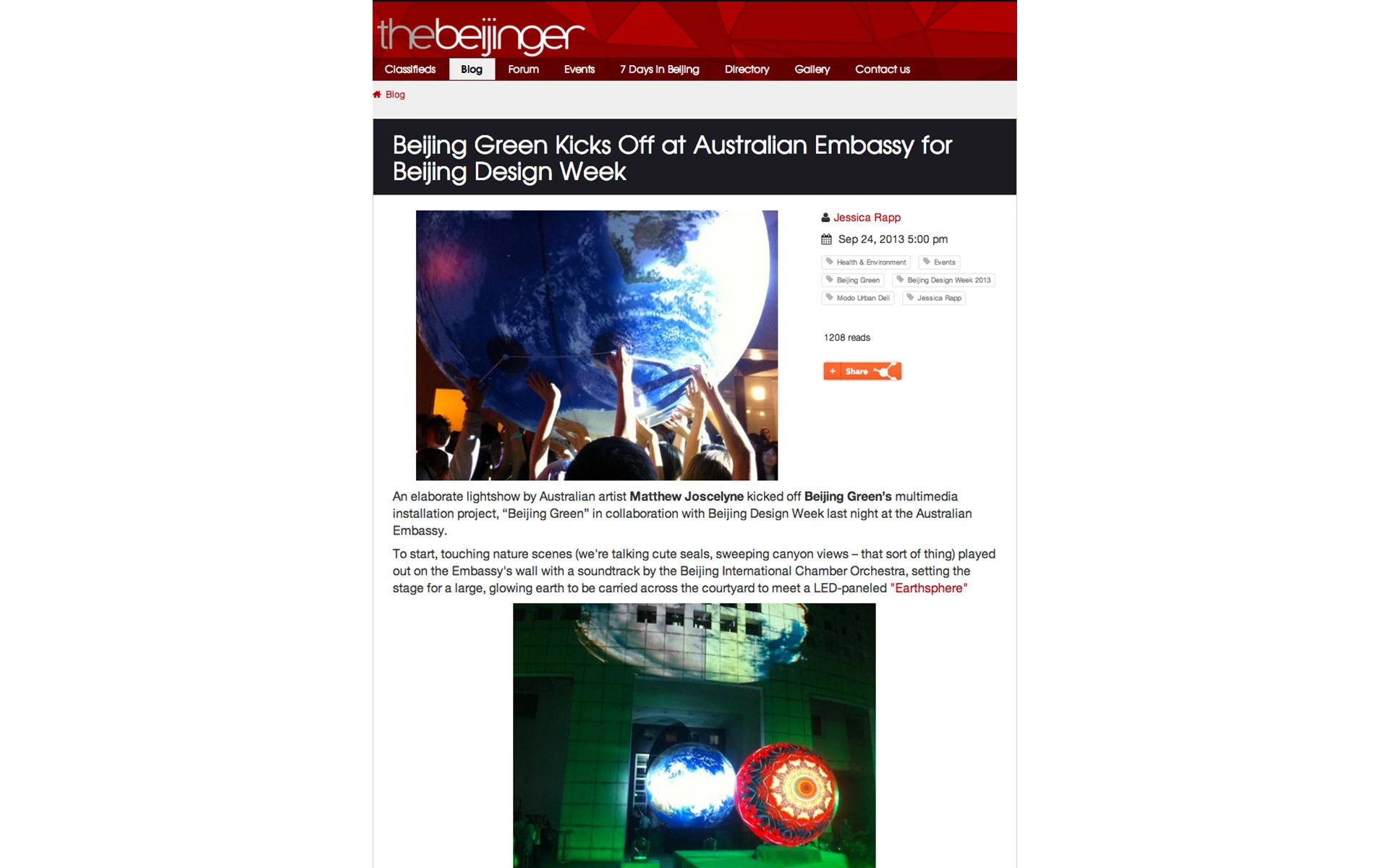 thebeijinger article Beijing Green Kicks Off at Australian Embassy