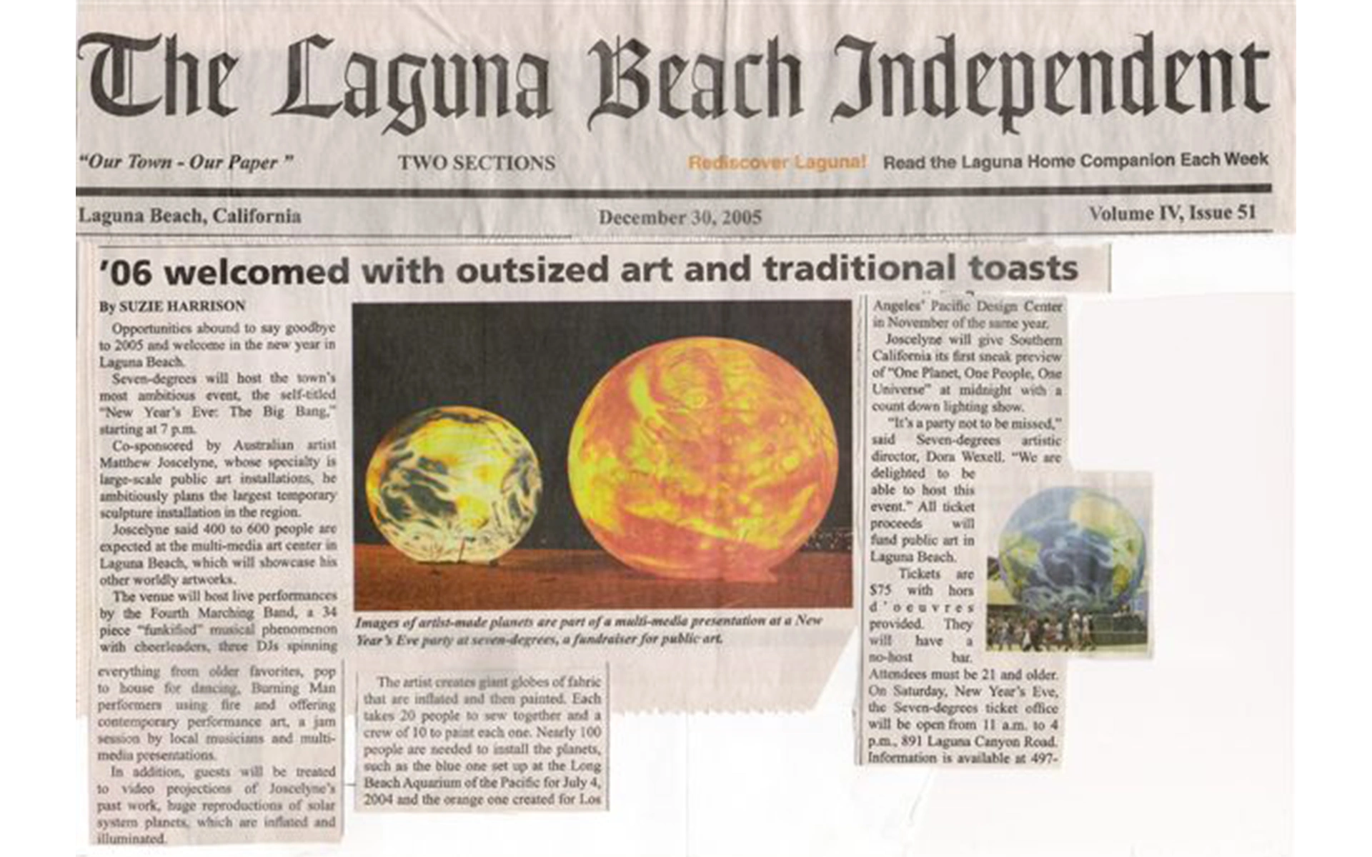 Laguna Beach Independent coverage of Planets New Year installation